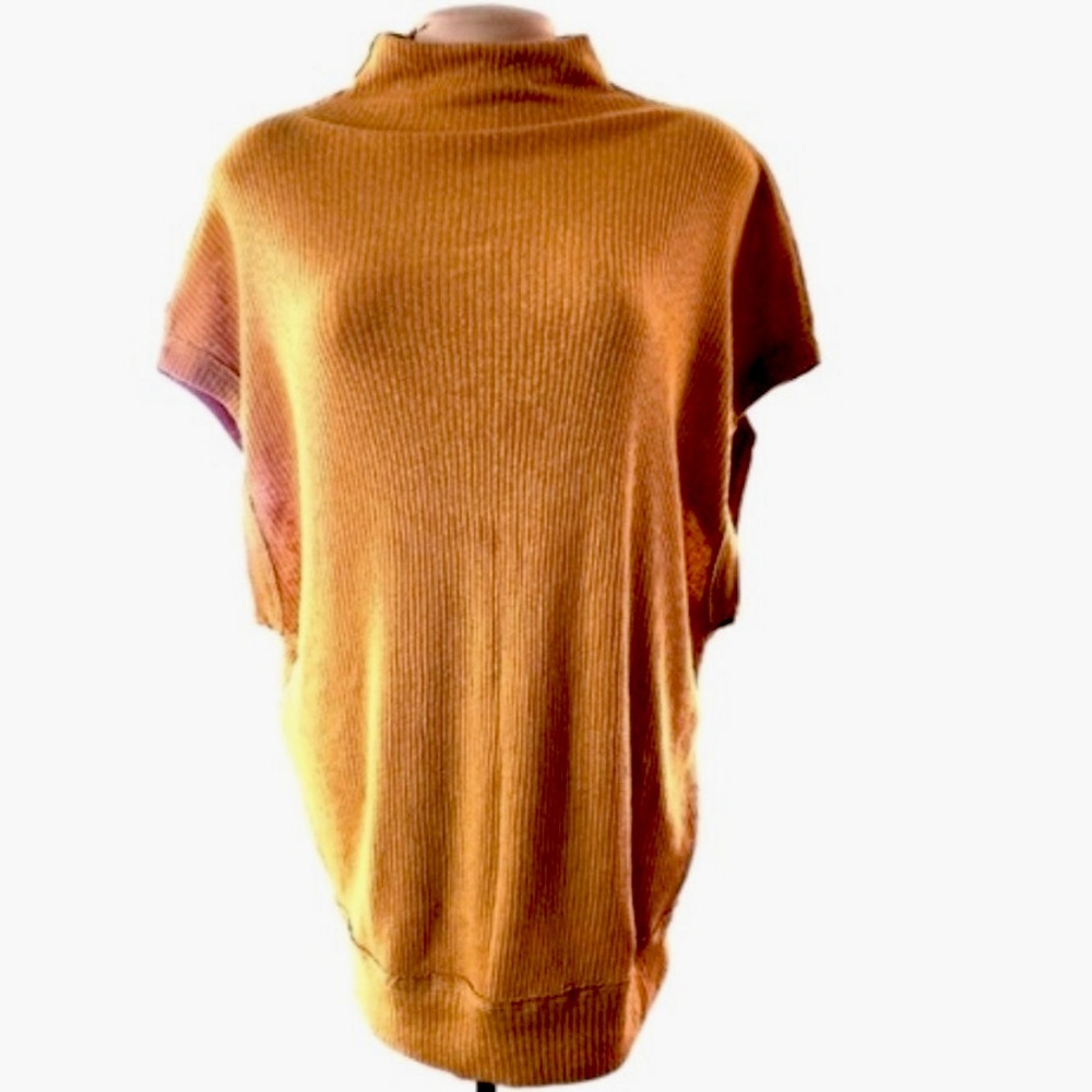 Free people cowl neck short sleeved top